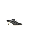Ferragamo Schwarze Bos Taurus Kalbsleder-Mules