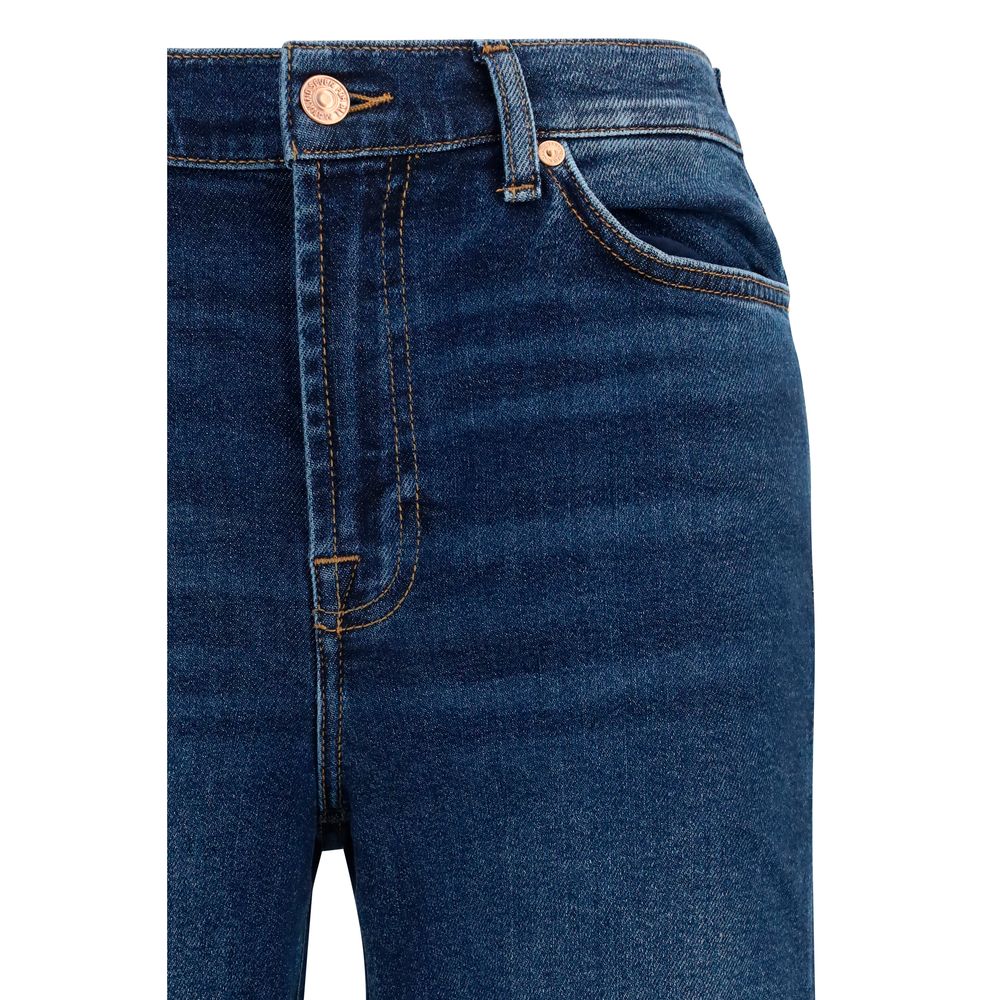 7FOR Blaue Baumwoll-Jeans mit ausgestelltem Bein