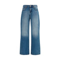 7FOR Blaue Jeans aus Baumwolle im geraden Schnitt