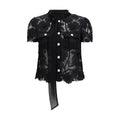 Self-Portrait Schwarze Bluse aus Polyester