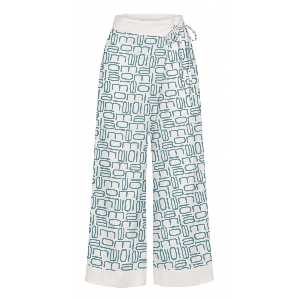 Malo Blaue Seidenhose für Damen