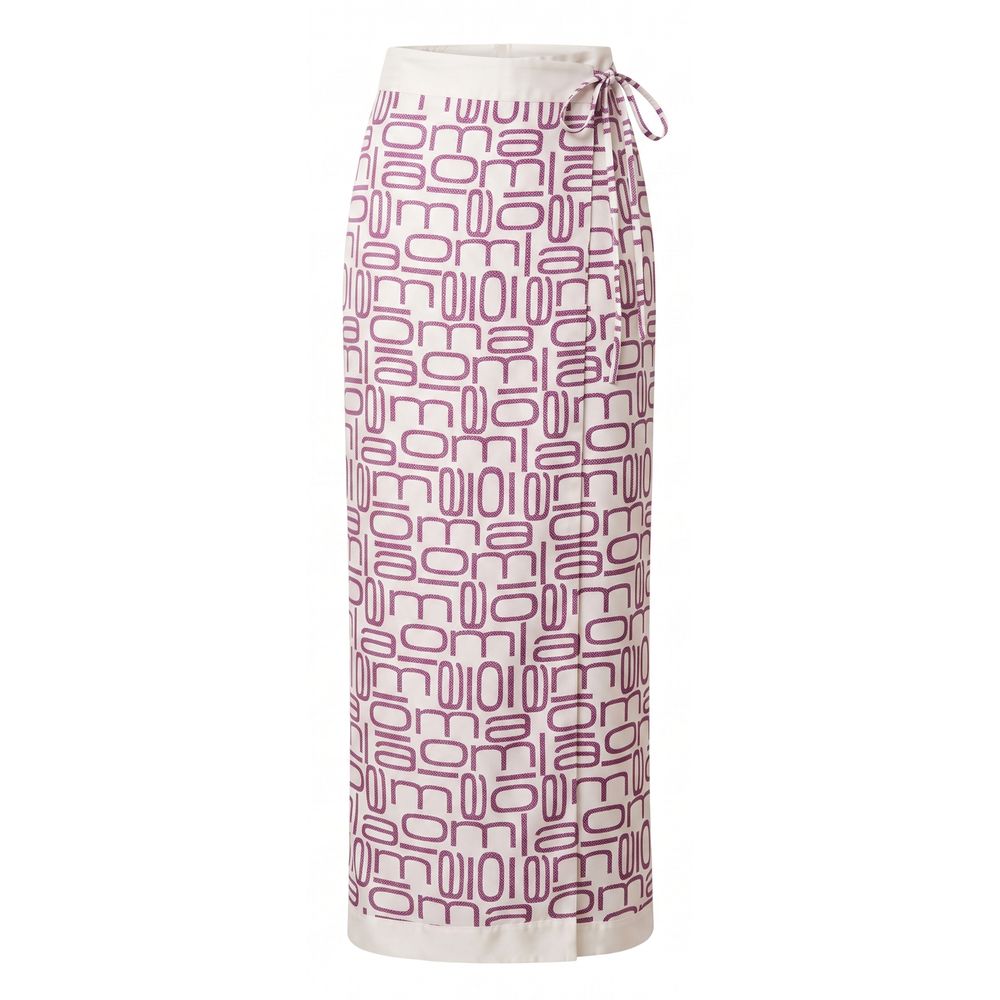Malo Damenhose aus violettem Seidenstoff