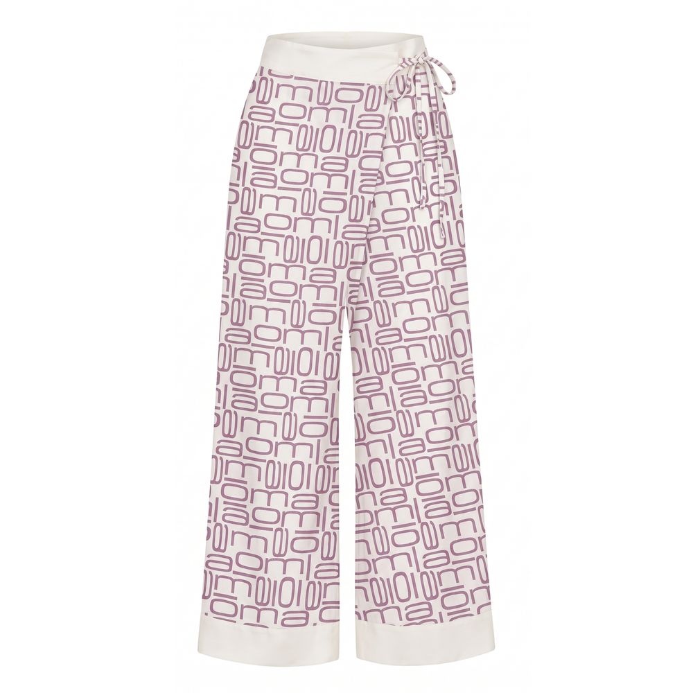 Malo Damenhose aus violettem Seidenstoff