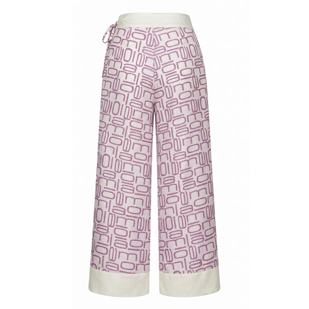 Malo Damenhose aus violettem Seidenstoff