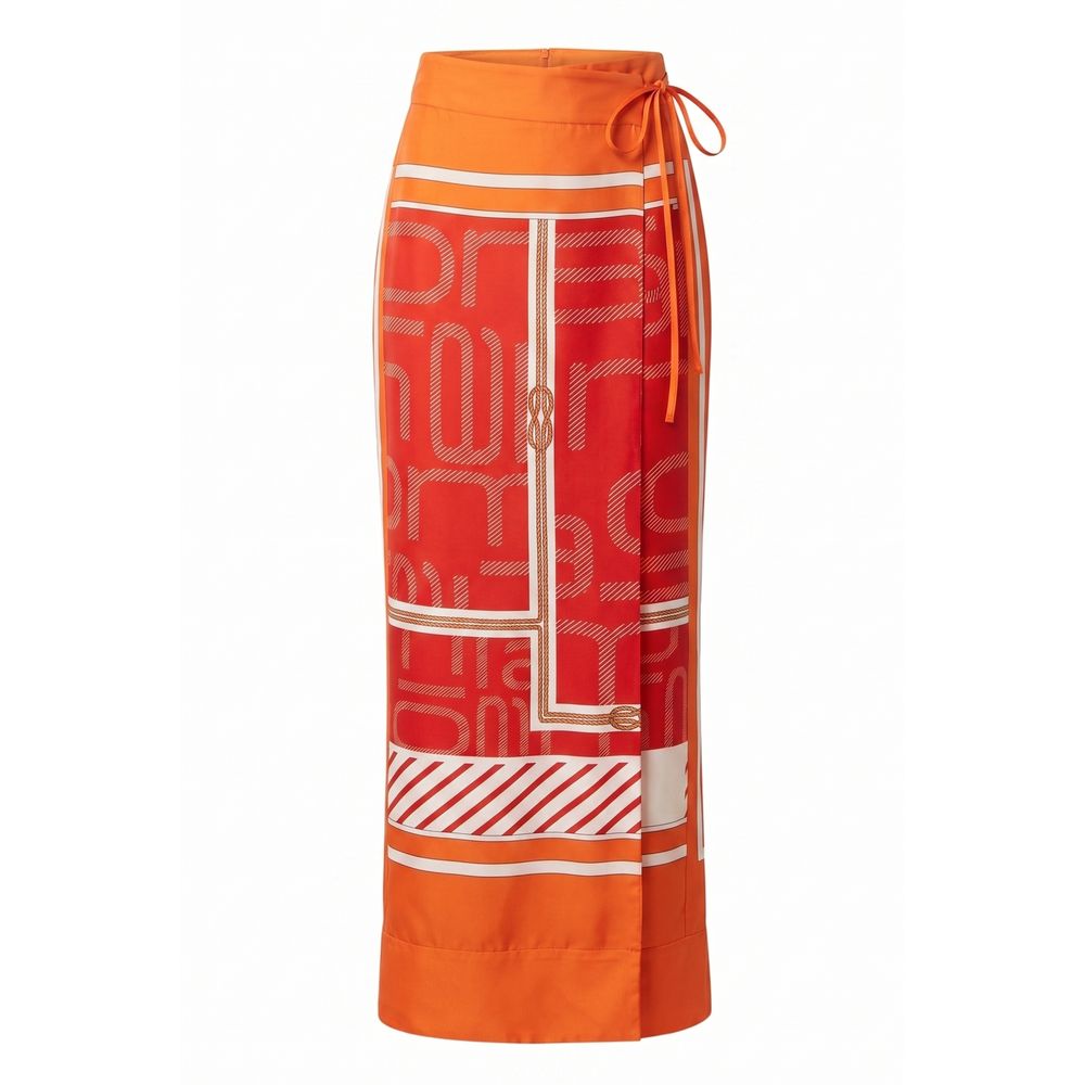 Malo Orange Seidenhose für Damen