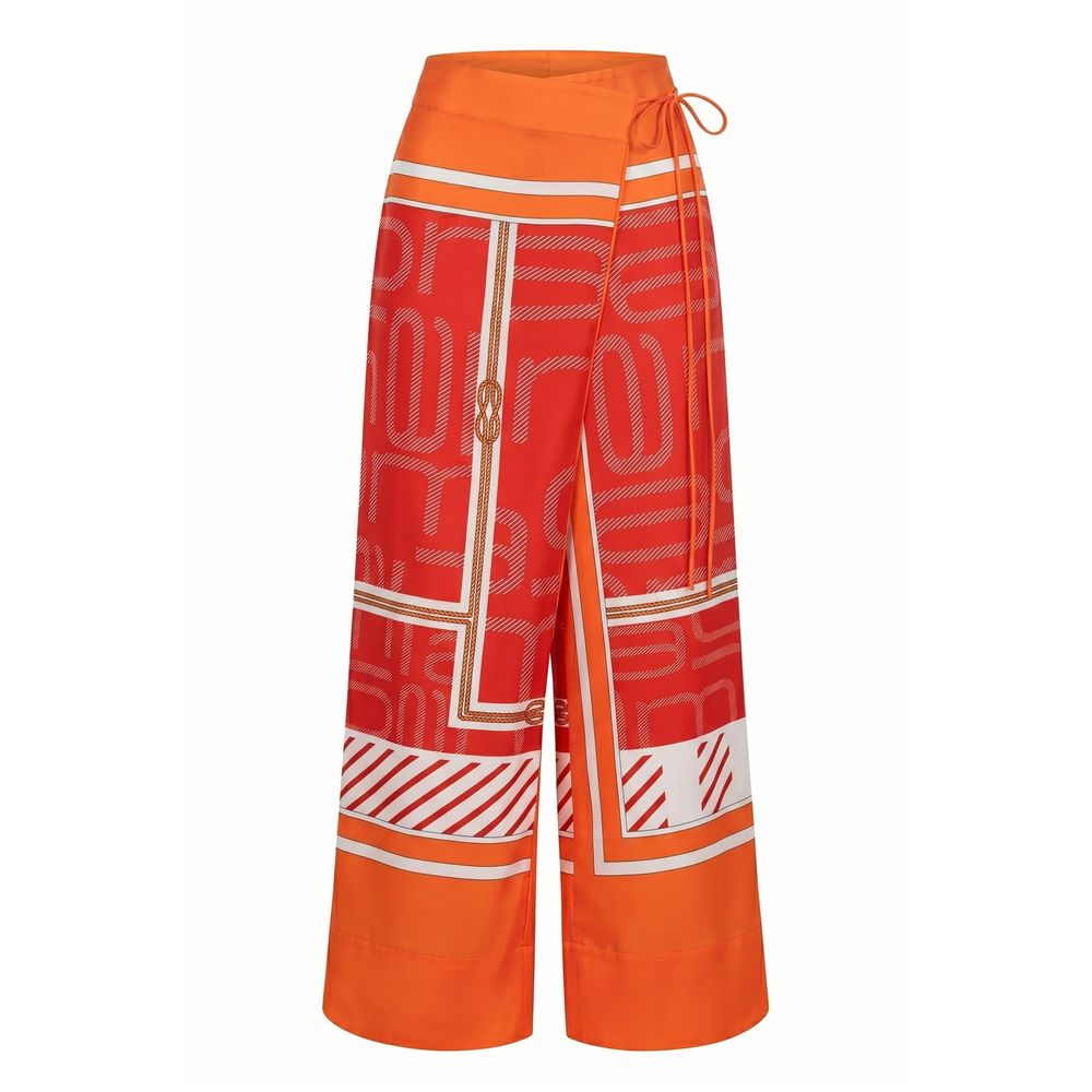 Malo Orange Seidenhose für Damen