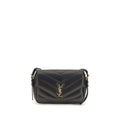 Saint Laurent Schwarze Lammleder Schultertasche Ovis Aries Aries