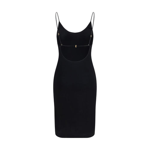 Saint Laurent Schwarzes Viskose-Freizeitkleid