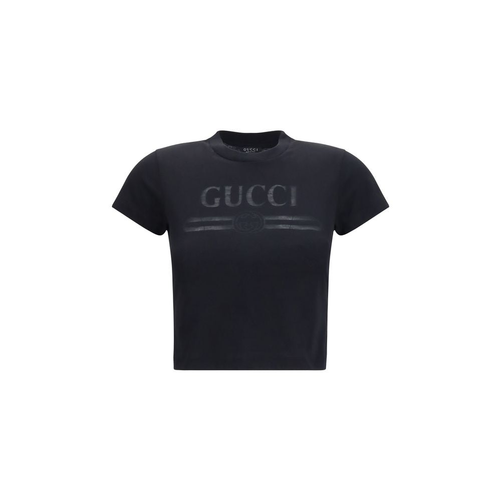 Gucci Schwarzes Baumwoll-T-Shirt