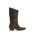 Khaite Braune Lederstiefeletten