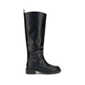 Stuart Weitzman Schwarze Bos Taurus Kalbsleder Chelsea Boots