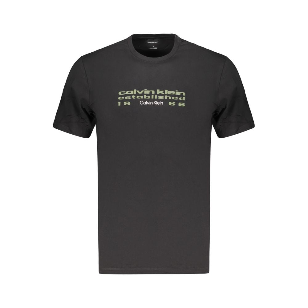 Calvin Klein Schwarzes Baumwoll-T-Shirt für Herren