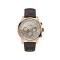 Guess Braunes Lederfutter Sportuhr