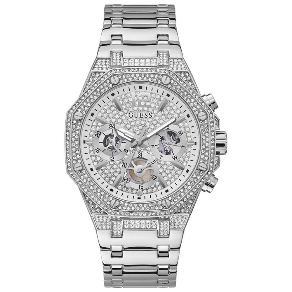 Guess Graue Edelstahl-Dresswatch