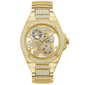 Guess Goldfarbene Edelstahl-Dresswatch