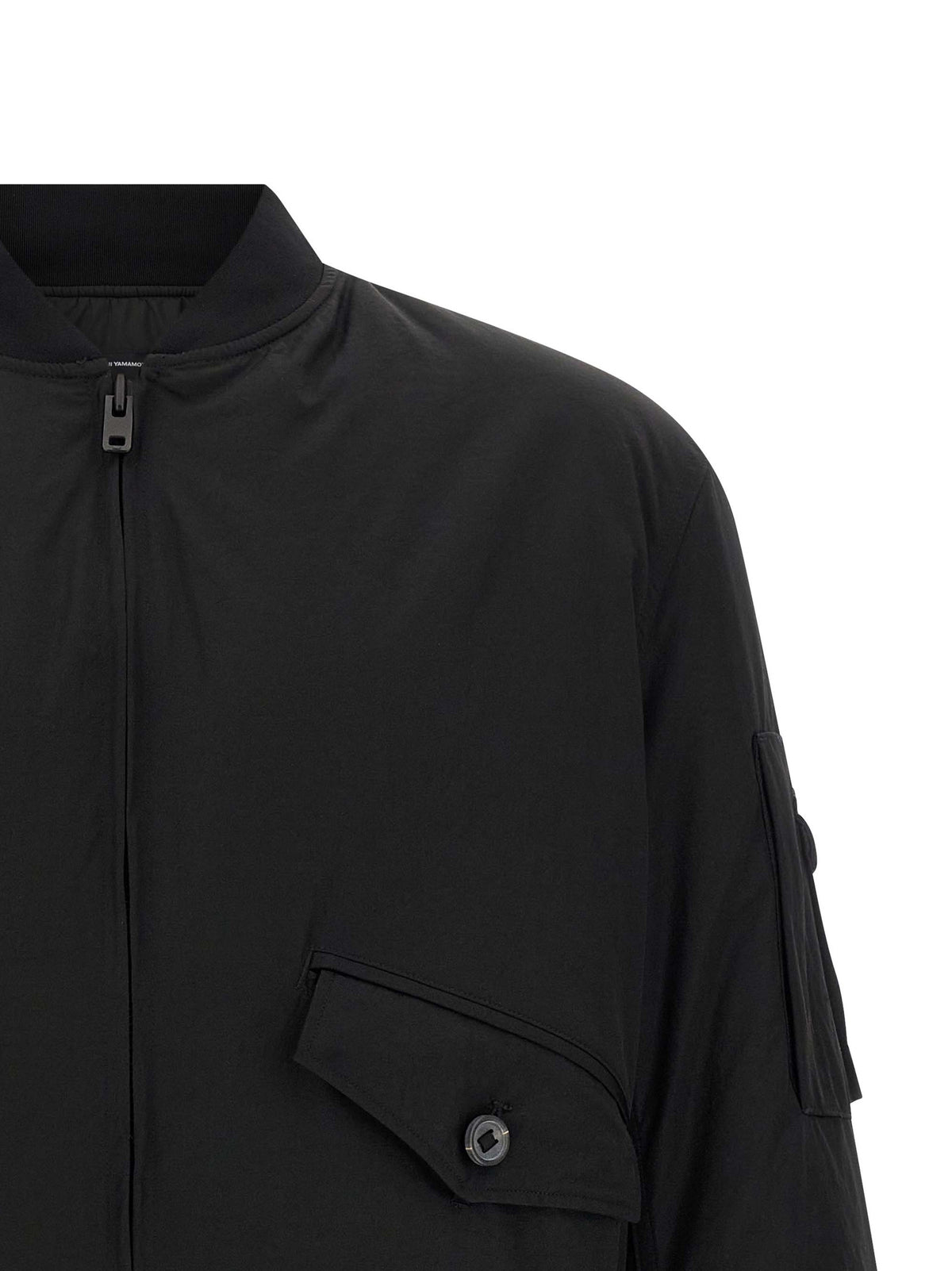 Y-3 Schwarzer Bomber aus Polyamid