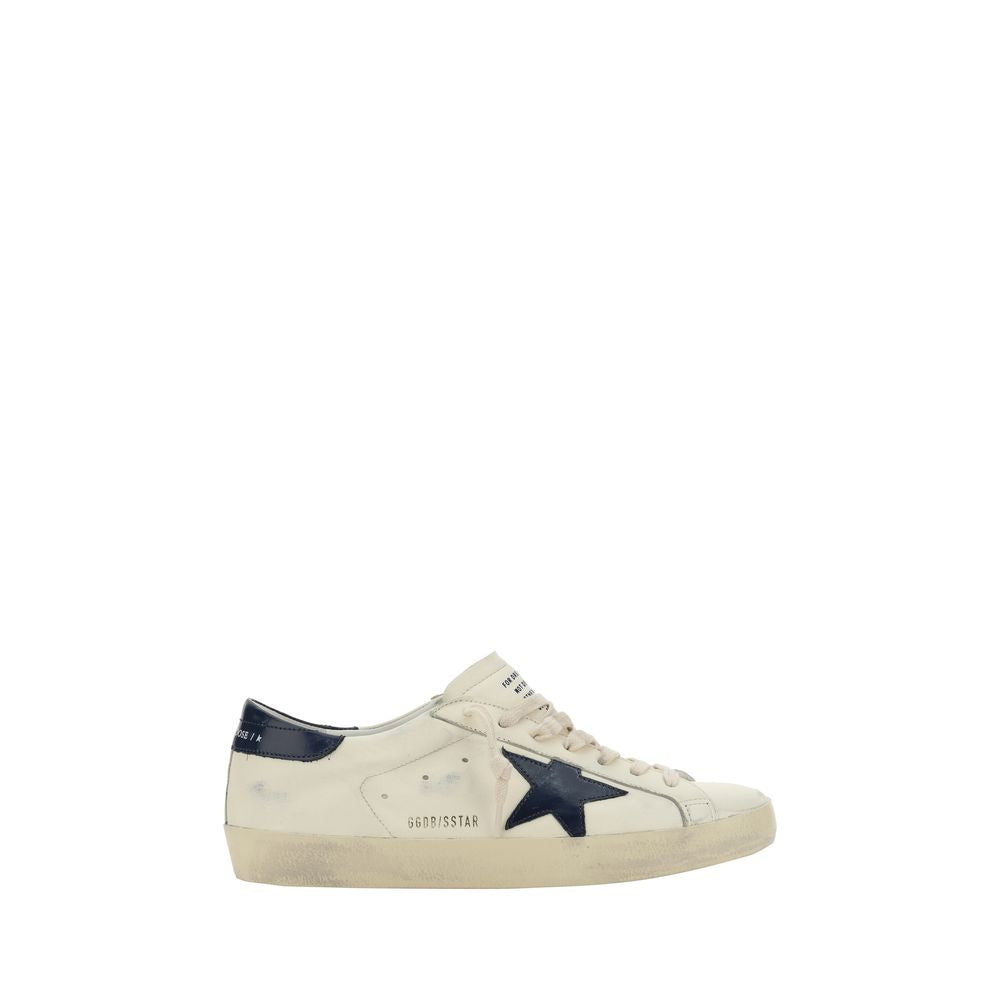 Golden Goose Weiße Low-Top-Sneaker aus Ziegenleder