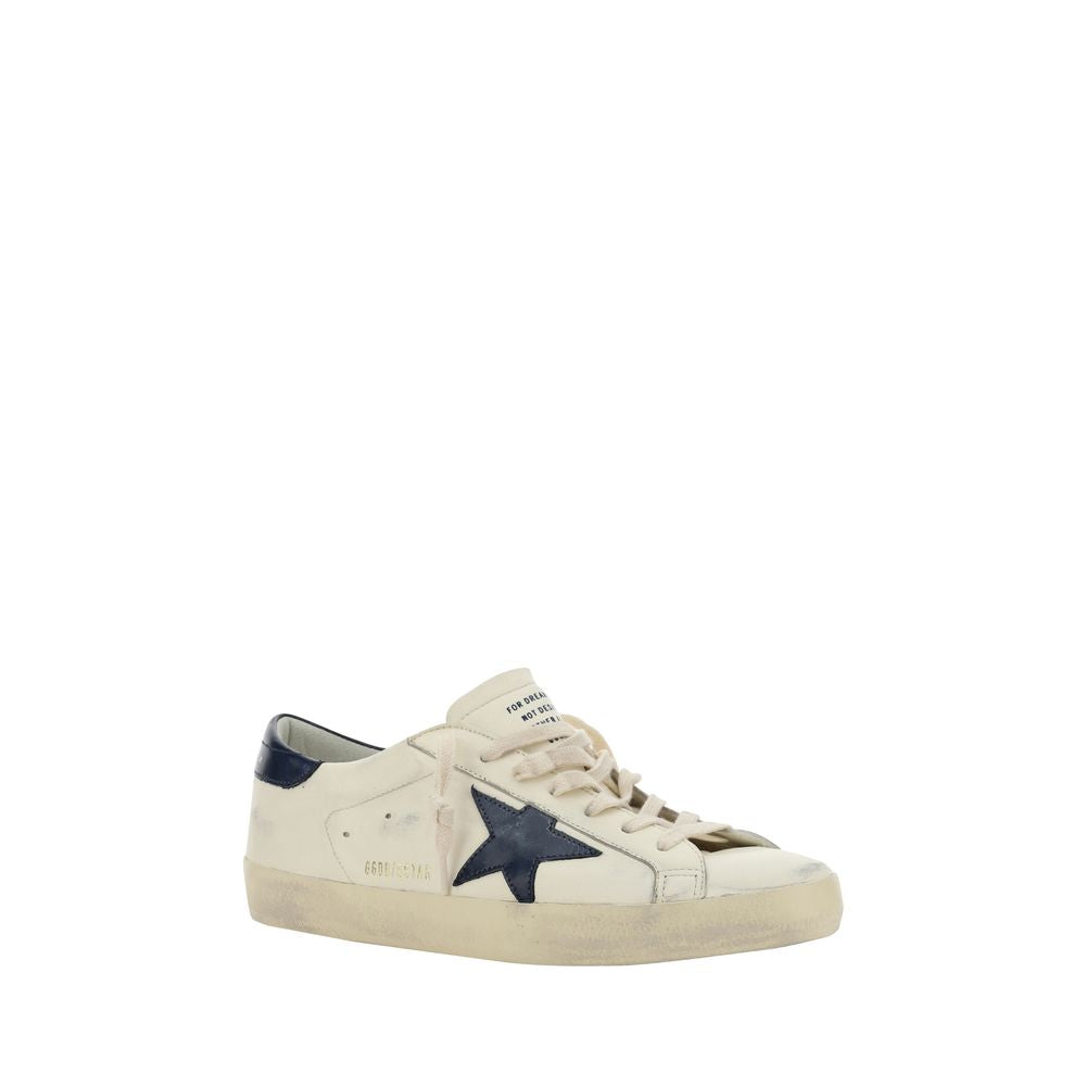 Golden Goose Weiße Low-Top-Sneaker aus Ziegenleder