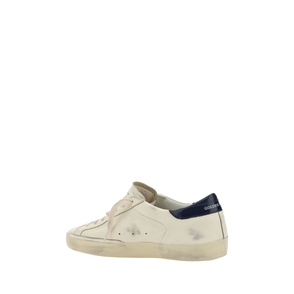 Golden Goose Weiße Low-Top-Sneaker aus Ziegenleder