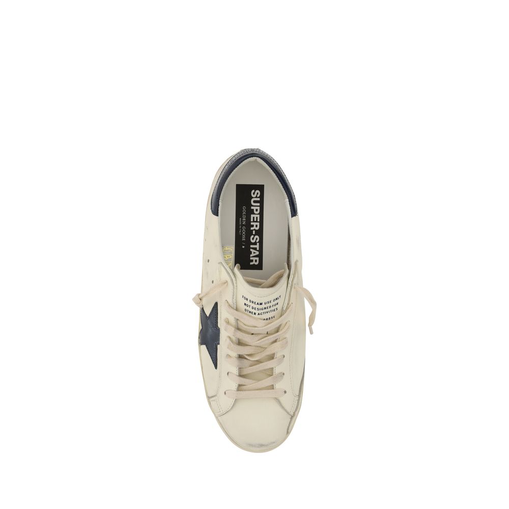 Golden Goose Weiße Low-Top-Sneaker aus Ziegenleder