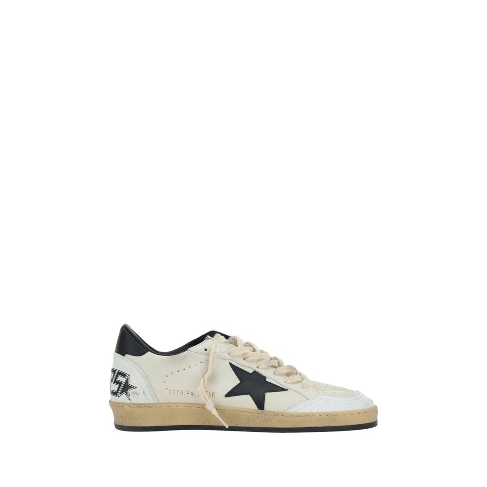 Golden Goose Weiße Low-Top-Sneaker aus Kalbsleder Bos Taurus