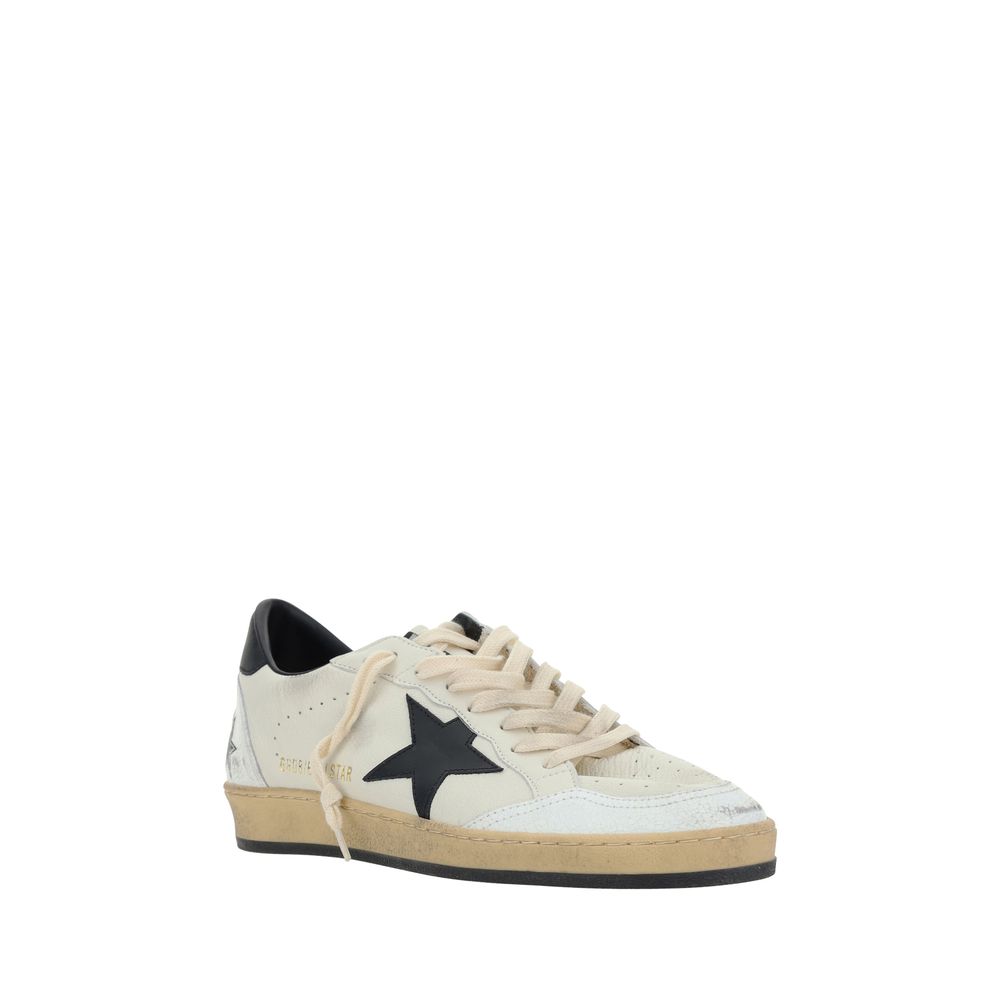 Golden Goose Weiße Low-Top-Sneaker aus Kalbsleder Bos Taurus