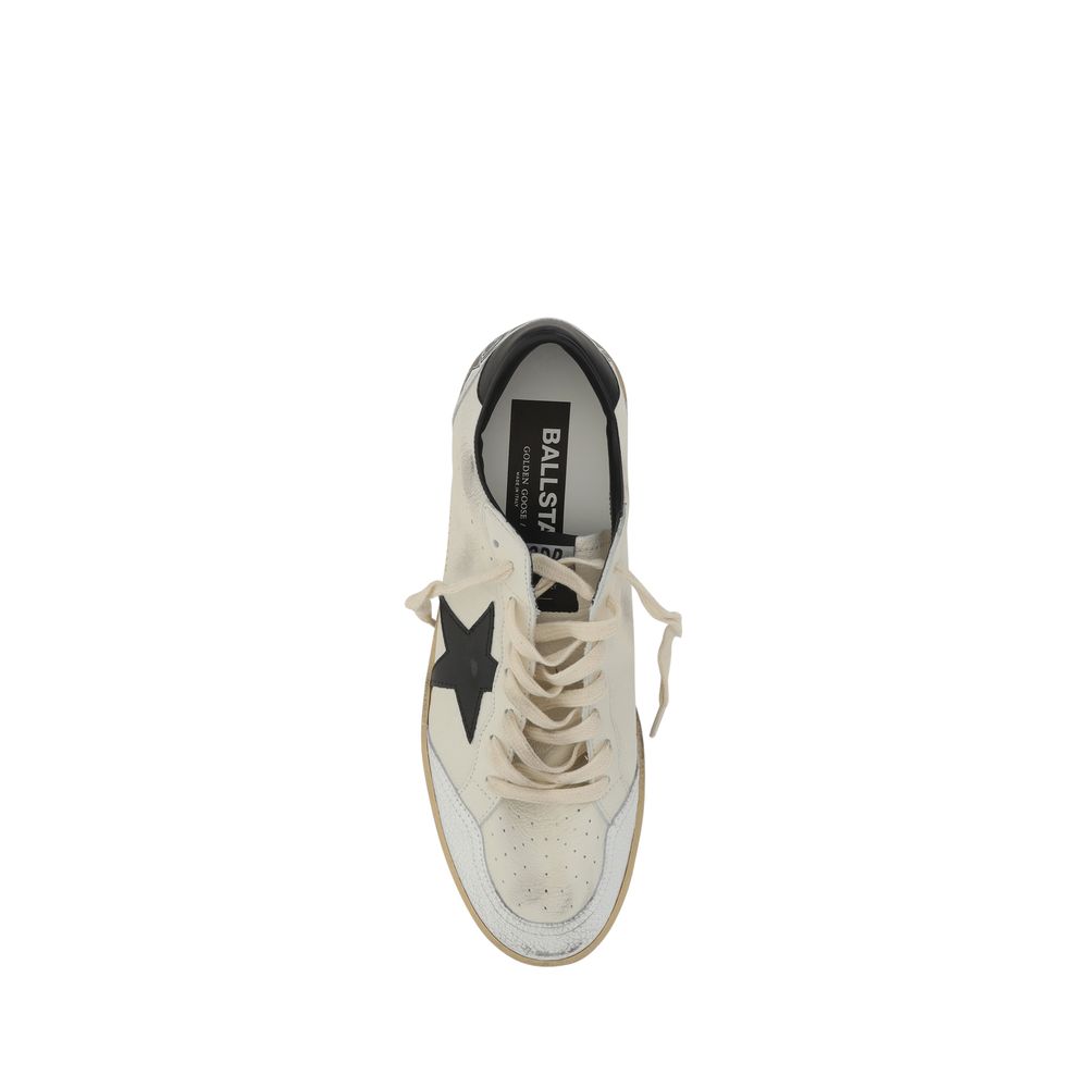 Golden Goose Weiße Low-Top-Sneaker aus Kalbsleder Bos Taurus
