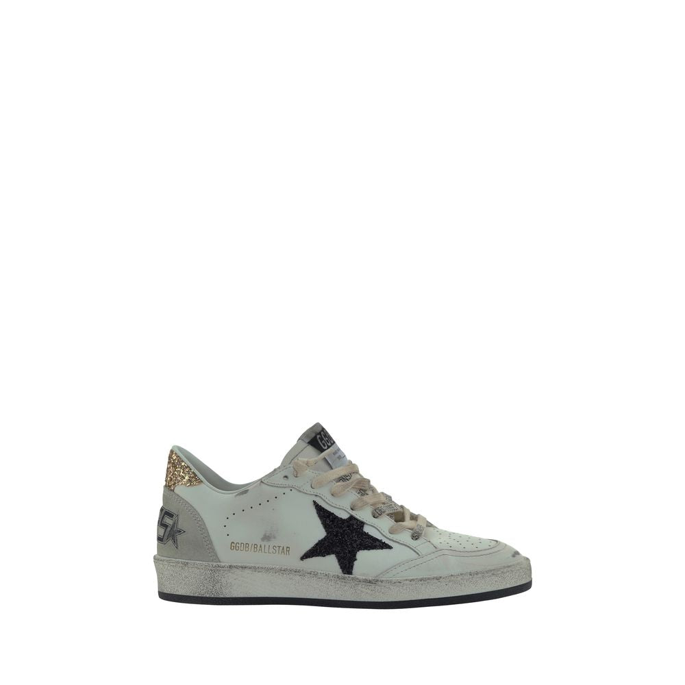 Golden Goose Weiße Low-Top-Sneaker aus Ziegenleder