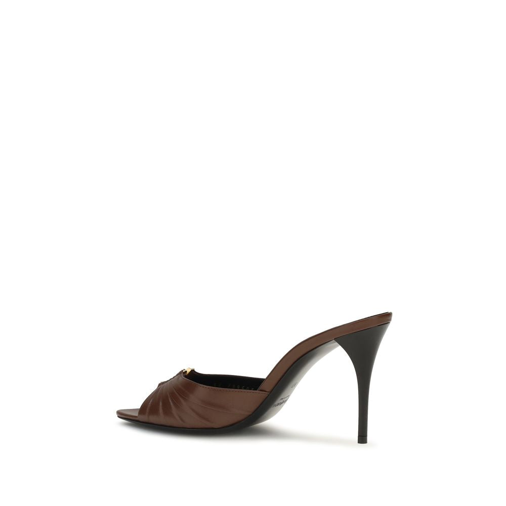 Saint Laurent Braune Kalbsleder Bos Taurus Mules