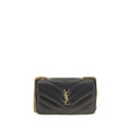 Saint Laurent Schwarze Lammleder Schultertasche Ovis Aries Aries