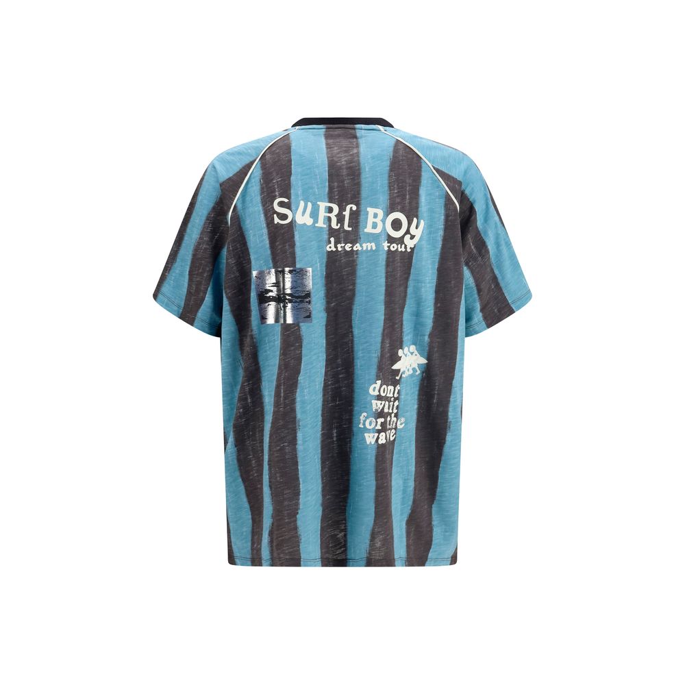 Palm Angels Blaues Baumwoll-Sportswear-T-Shirt