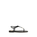 Saint Laurent Schwarze Bos Taurus Kalbsleder-Sandalen
