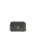 Saint Laurent Schwarze Lammleder Schultertasche Ovis Aries Aries