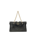 Valentino Garavani Schwarze Lammleder Schultertasche Ovis Aries Aries