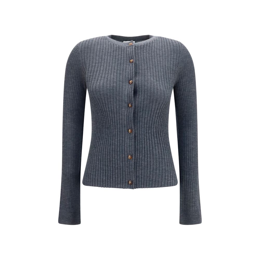 Burberry Grauer Kaschmir-Strickjacke