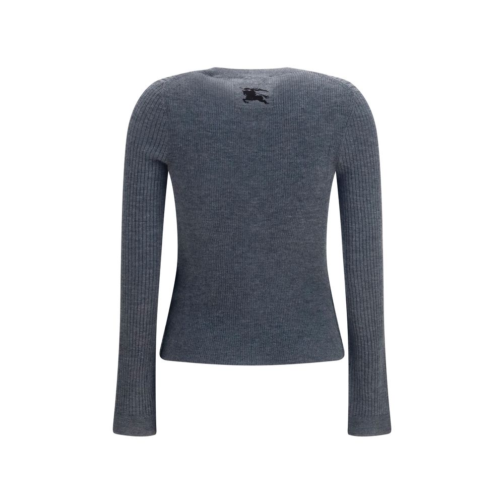 Burberry Grauer Kaschmir-Strickjacke