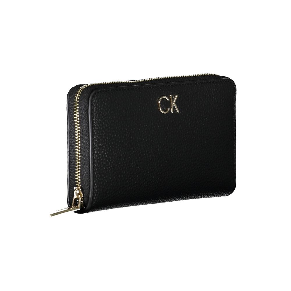 Calvin Klein Schwarze Damen-Geldbörse aus Polyester