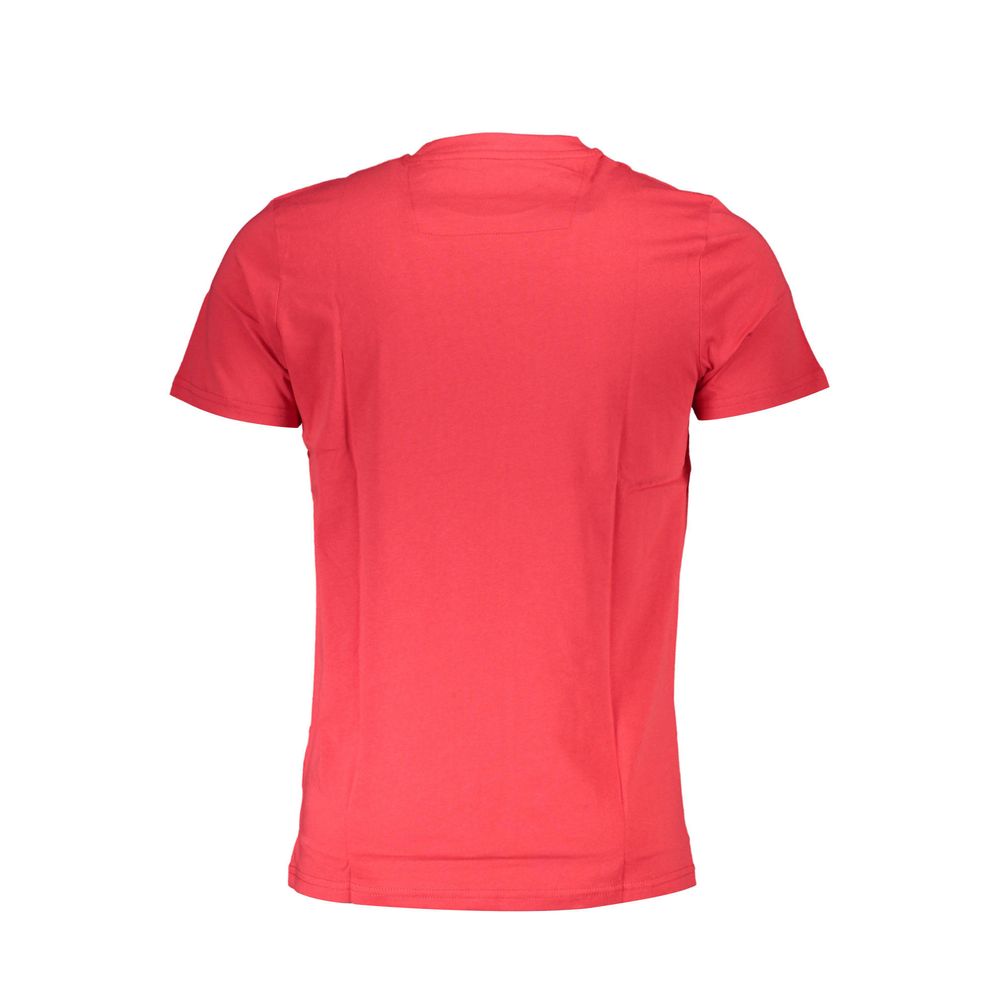 Cavalli Class Rotes Baumwoll-T-Shirt für Herren