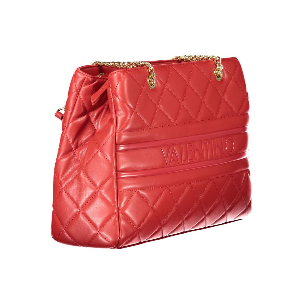 Mario Valentino Rosso Damen-Tasche aus Polyurethan mit Kette und Reißverschluss