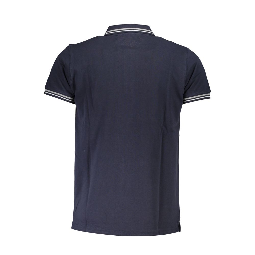 Cavalli Class Blaues Baumwoll-Poloshirt für Herren