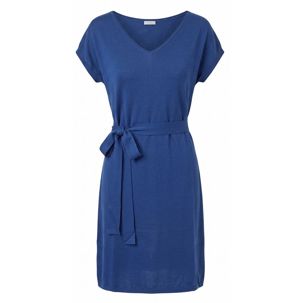 Malo Blaues Seidenkleid für Damen