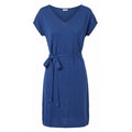 Malo Blaues Seidenkleid für Damen