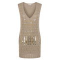 Malo Beige Baumwollkleid für Damen