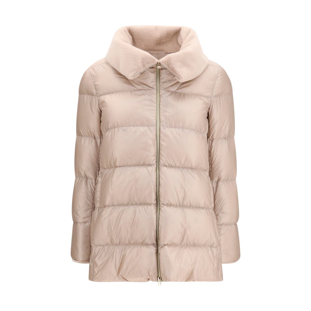 Herno Beige Daunenmantel aus Gänsedaunen