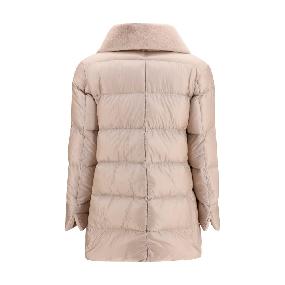 Herno Beige Daunenmantel aus Gänsedaunen