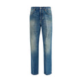 Versace Blaue Jeans aus Baumwolle im geraden Schnitt