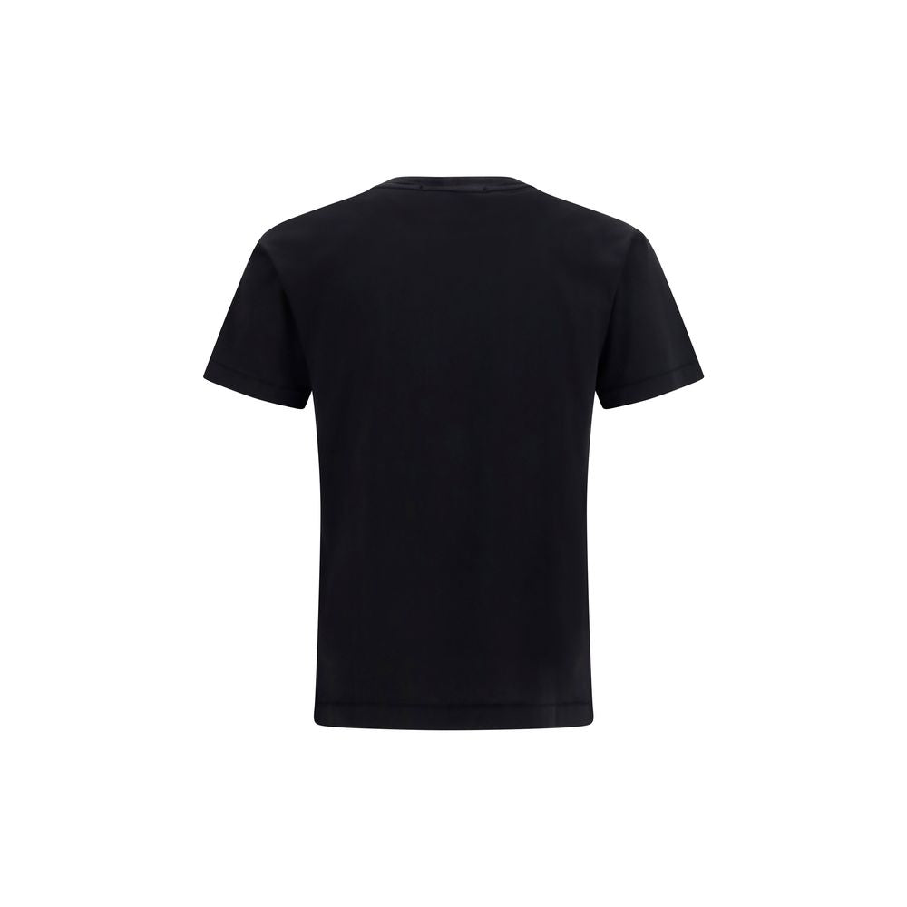 Stone Island Schwarzes Baumwoll-T-Shirt