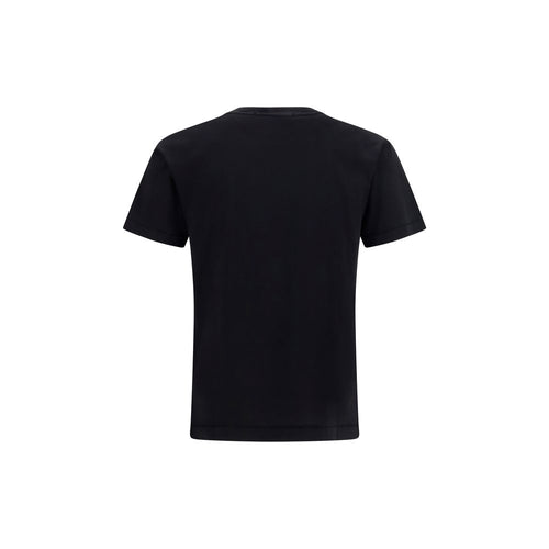 Stone Island Schwarzes Baumwoll-T-Shirt
