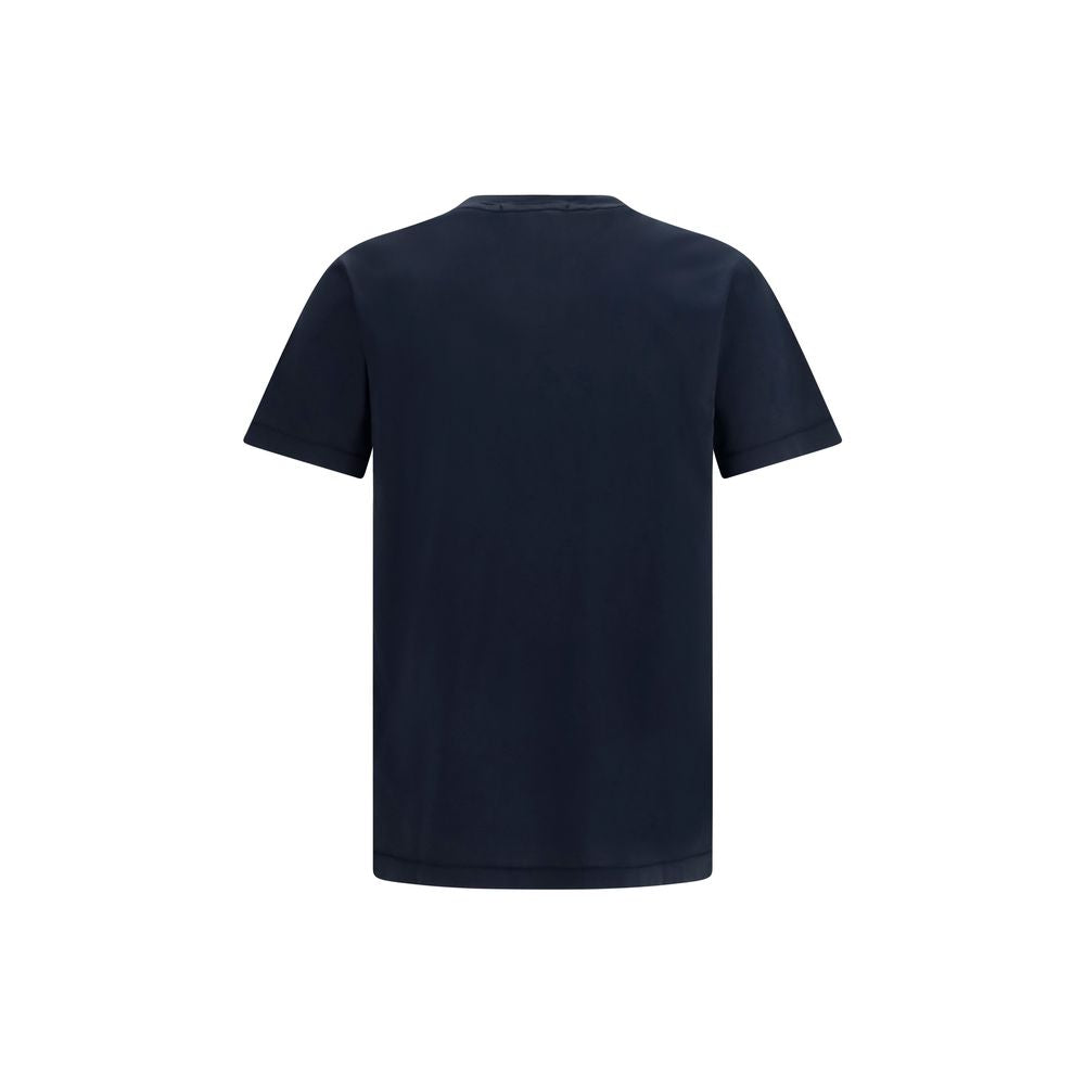 Stone Island Blaues Baumwoll-T-Shirt