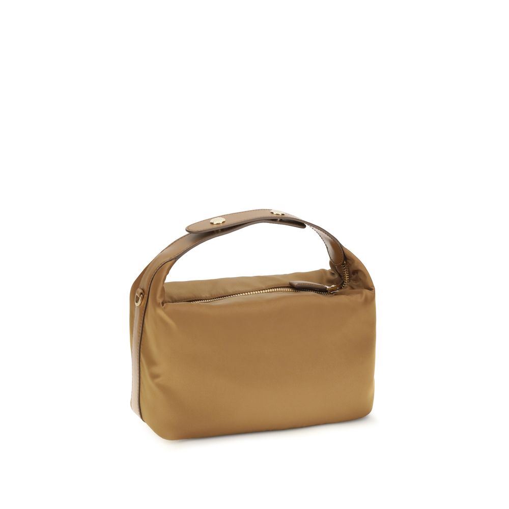 Prada Beige Schultertasche aus recyceltem Polyamid